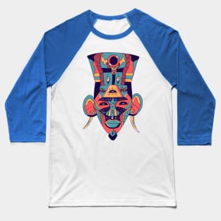 Retro Triad African Mask 6 Baseball T-Shirt